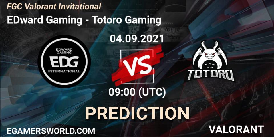 EDward Gaming - Totoro Gaming: прогноз. 04.09.2021 at 09:30, VALORANT, FGC Valorant Invitational