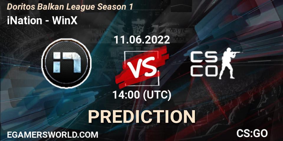 iNation - WinX: прогноз. 11.06.2022 at 14:10, Counter-Strike (CS2), Doritos Balkan League Season 1