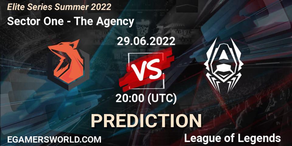 Sector One - The Agency: прогноз. 29.06.22, LoL, Elite Series Summer 2022