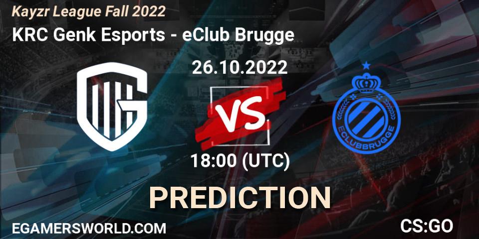 KRC Genk Esports - eClub Brugge: прогноз. 26.10.22, CS2 (CS:GO), Kayzr League Fall 2022