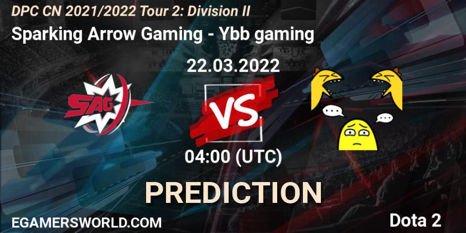 Sparking Arrow Gaming - Ybb gaming: прогноз. 22.03.22, Dota 2, DPC 2021/2022 Tour 2: CN Division II (Lower)