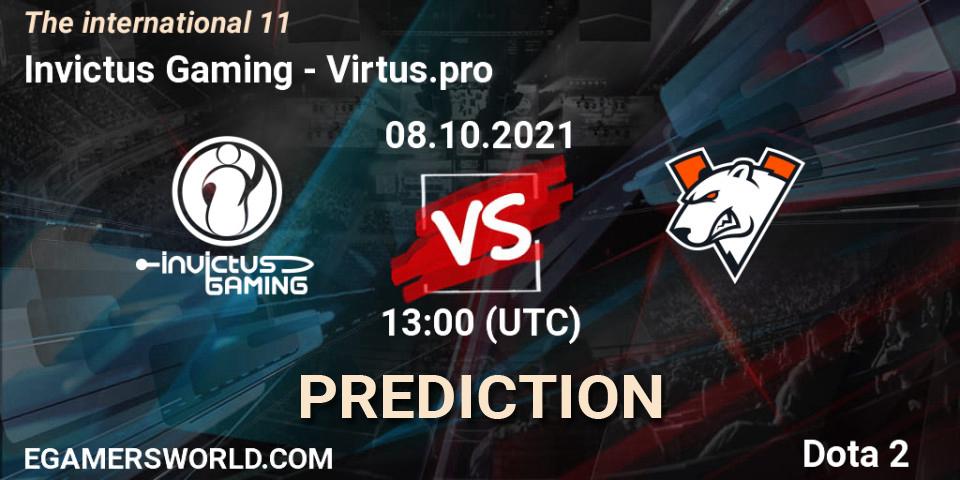 Invictus Gaming - Virtus.pro: прогноз. 08.10.21, Dota 2, The Internationa 2021
