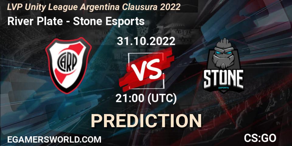 River Plate - Stone Esports: прогноз. 31.10.22, CS2 (CS:GO), LVP Unity League Argentina Clausura 2022