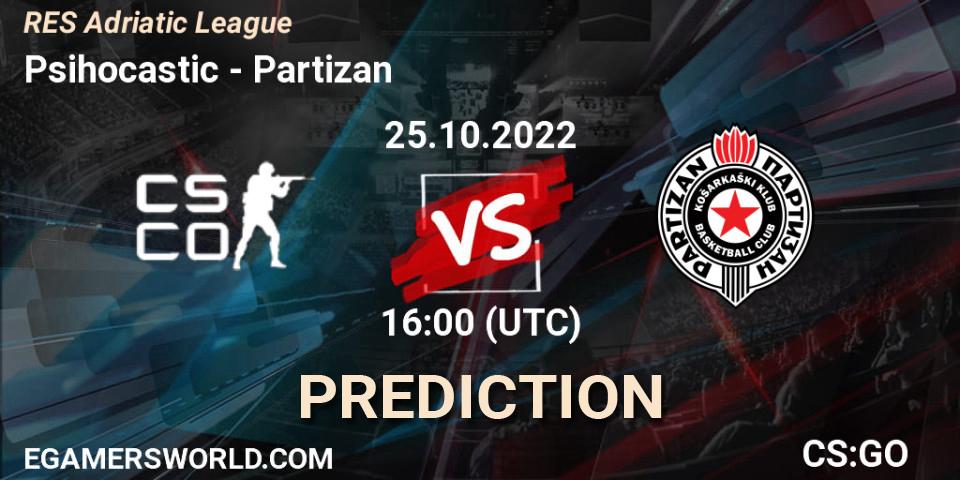 Psihocastic - Partizan: прогноз. 25.10.2022 at 16:00, Counter-Strike (CS2), RES Adriatic League