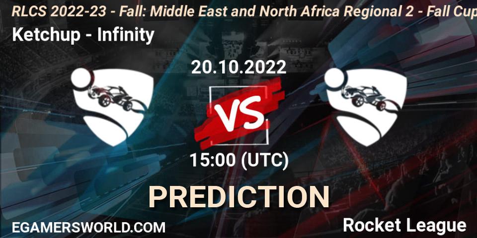 Ketchup - Infinity: прогноз. 20.10.2022 at 15:00, Rocket League, RLCS 2022-23 - Fall: Middle East and North Africa Regional 2 - Fall Cup