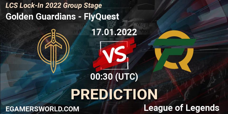 Golden Guardians - FlyQuest: прогноз. 17.01.2022 at 00:30, LoL, LCS Lock-In 2022 Group Stage