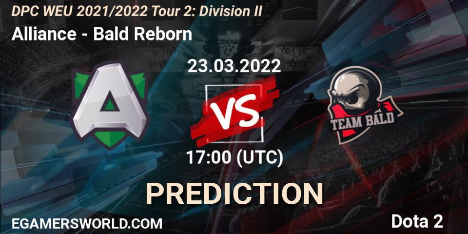 Alliance - Bald Reborn: прогноз. 23.03.2022 at 16:55, Dota 2, DPC 2021/2022 Tour 2: WEU Division II (Lower) - DreamLeague Season 17
