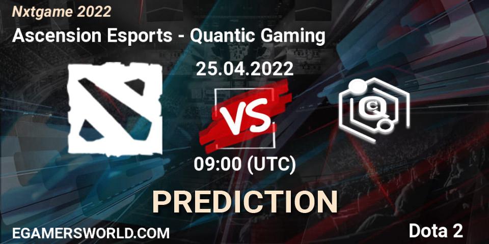 Ascension Esports - Quantic Gaming: прогноз. 25.04.2022 at 08:55, Dota 2, Nxtgame 2022
