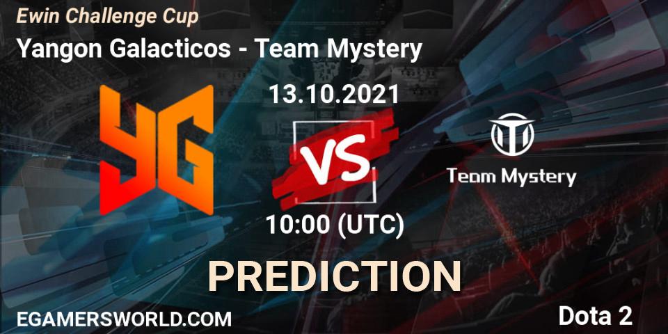 Yangon Galacticos - Team Mystery: прогноз. 13.10.2021 at 09:42, Dota 2, Ewin Challenge Cup