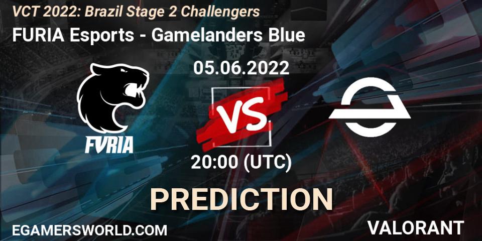 FURIA Esports - Gamelanders Blue: прогноз. 05.06.2022 at 20:00, VALORANT, VCT 2022: Brazil Stage 2 Challengers