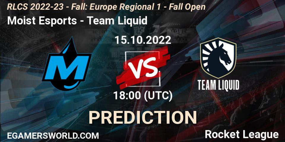 Moist Esports - Team Liquid: прогноз. 15.10.2022 at 18:25, Rocket League, RLCS 2022-23 - Fall: Europe Regional 1 - Fall Open