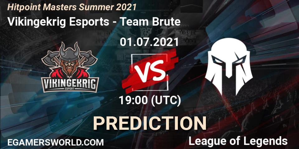 Vikingekrig Esports - Team Brute: прогноз. 01.07.2021 at 19:00, LoL, Hitpoint Masters Summer 2021
