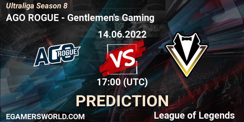AGO ROGUE - Gentlemen's Gaming: прогноз. 14.06.2022 at 17:00, LoL, Ultraliga Season 8