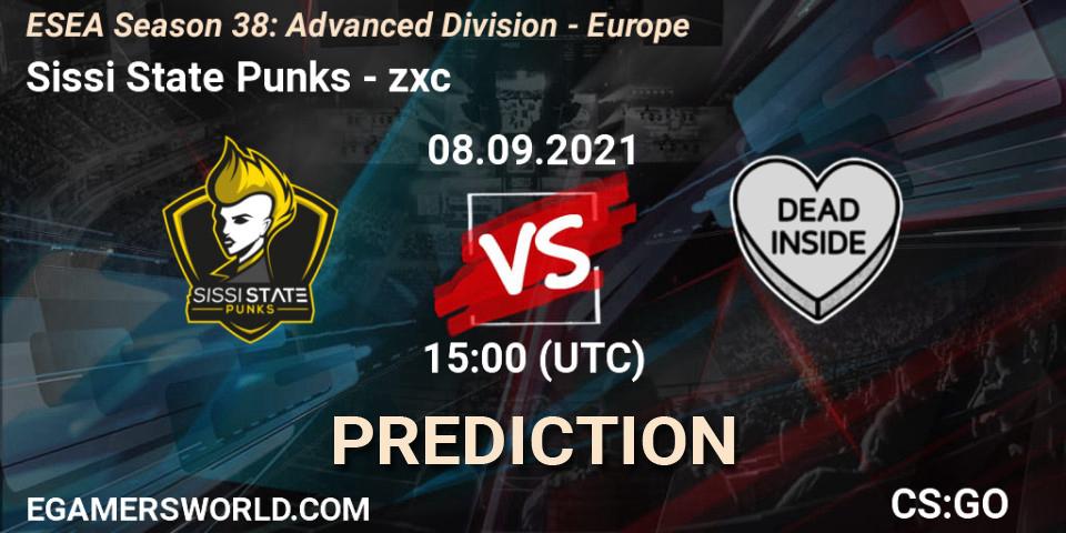 Sissi State Punks - zxc: прогноз. 08.09.2021 at 15:00, Counter-Strike (CS2), ESEA Season 38: Advanced Division - Europe
