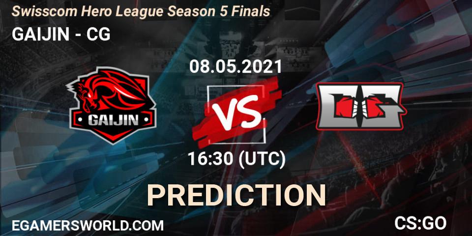 GAIJIN - CG: прогноз. 08.05.2021 at 16:45, Counter-Strike (CS2), Swisscom Hero League Season 5 Finals