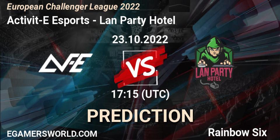 Activit-E Esports - Lan Party Hotel: прогноз. 23.10.2022 at 17:15, Rainbow Six, European Challenger League 2022