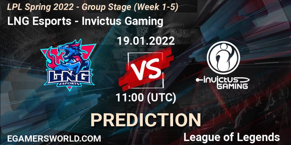 LNG Esports - Invictus Gaming: прогноз. 19.01.22, LoL, LPL Spring 2022 - Group Stage (Week 1-5)