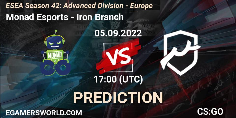 Monad Esports - Iron Branch: прогноз. 05.09.2022 at 17:00, Counter-Strike (CS2), ESEA Season 42: Advanced Division - Europe