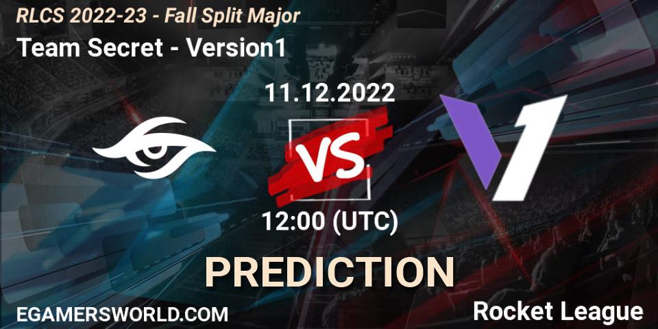 Team Secret - Version1: прогноз. 11.12.22, Rocket League, RLCS 2022-23 - Fall Split Major