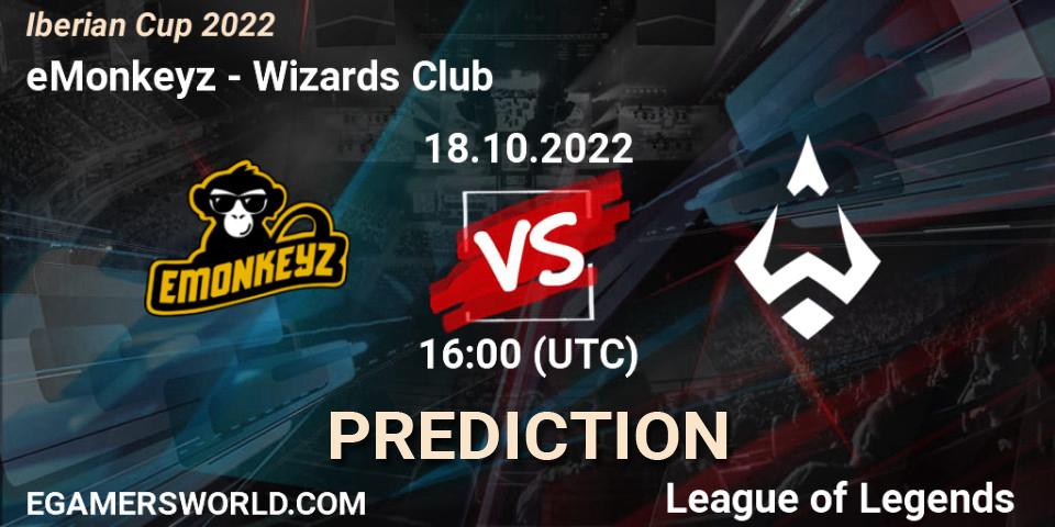 eMonkeyz - Wizards Club: прогноз. 18.10.22, LoL, Iberian Cup 2022