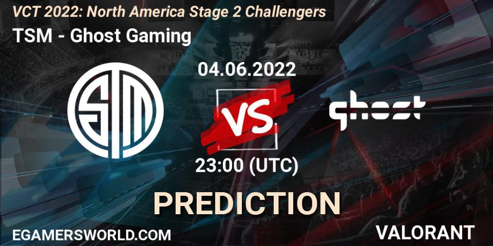 TSM - Ghost Gaming: прогноз. 04.06.2022 at 22:45, VALORANT, VCT 2022: North America Stage 2 Challengers