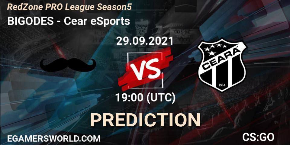 BIGODES - Ceará eSports: прогноз. 29.09.2021 at 19:00, Counter-Strike (CS2), RedZone PRO League Season 5