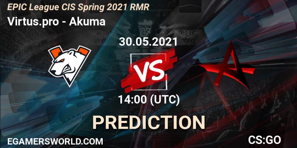 Virtus.pro - Akuma: прогноз. 30.05.2021 at 14:00, Counter-Strike (CS2), EPIC League CIS Spring 2021 RMR