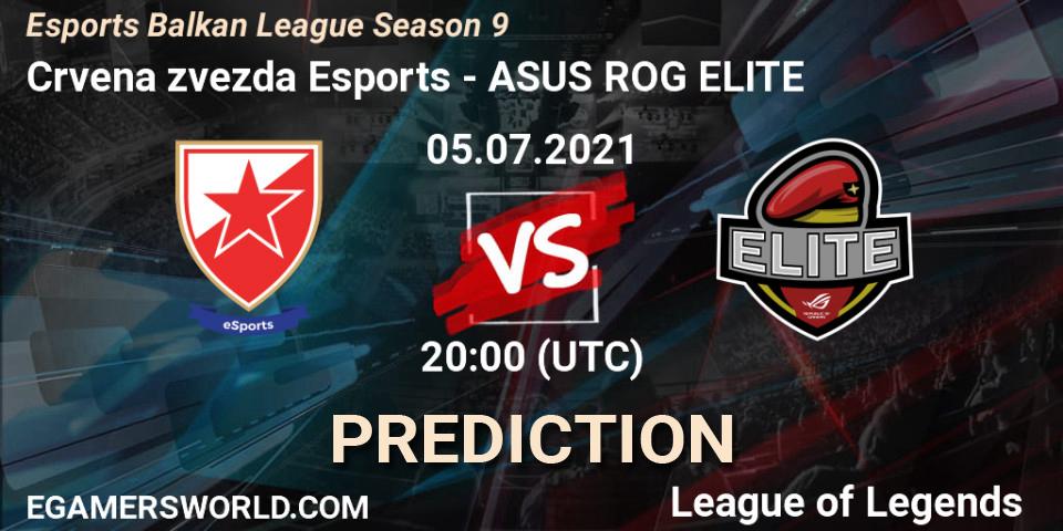 Crvena zvezda Esports - ASUS ROG ELITE: прогноз. 05.07.21, LoL, Esports Balkan League Season 9