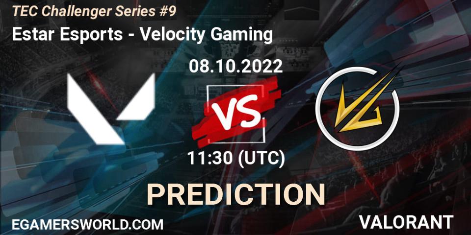 Estar Esports - Velocity Gaming: прогноз. 08.10.2022 at 13:30, VALORANT, TEC Challenger Series #9