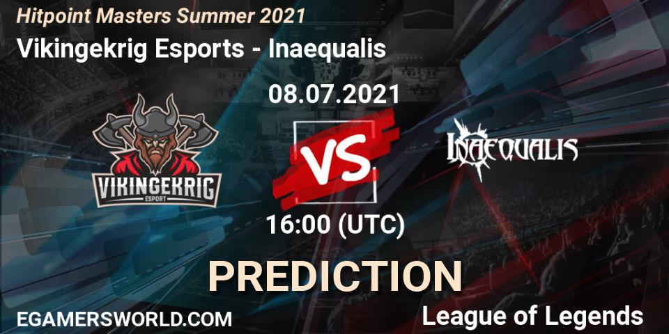 Vikingekrig Esports - Inaequalis: прогноз. 08.07.2021 at 16:00, LoL, Hitpoint Masters Summer 2021