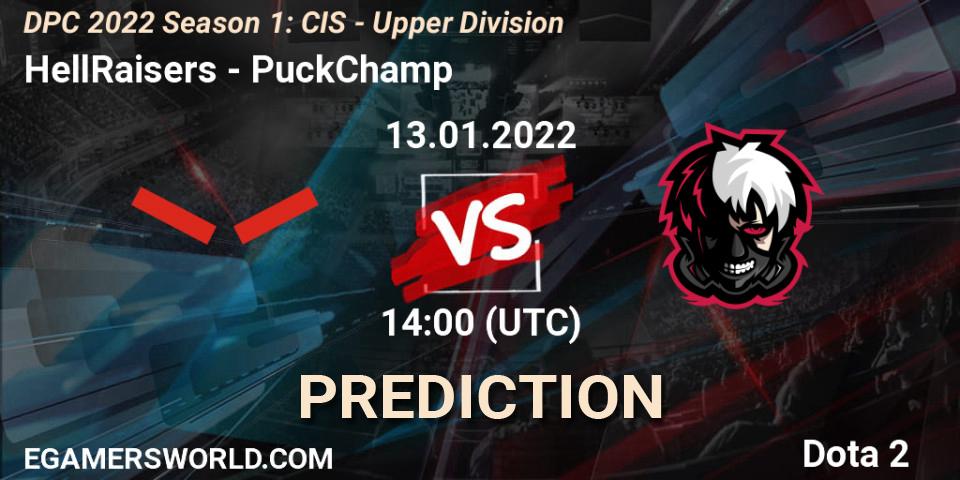 HellRaisers - PuckChamp: прогноз. 13.01.2022 at 14:48, Dota 2, DPC 2022 Season 1: CIS - Upper Division