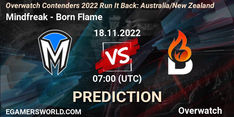 Mindfreak - Born Flame: прогноз. 18.11.2022 at 07:00, Overwatch, Overwatch Contenders 2022 - Australia/New Zealand - November