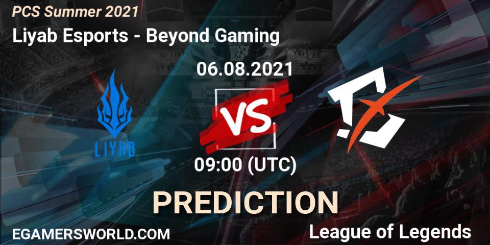 Liyab Esports - Beyond Gaming: прогноз. 06.08.2021 at 09:00, LoL, PCS Summer 2021