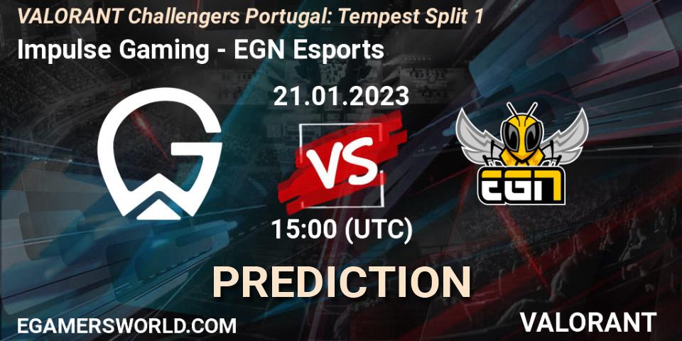 Impulse Gaming - EGN Esports: прогноз. 21.01.2023 at 15:00, VALORANT, VALORANT Challengers 2023 Portugal: Tempest Split 1