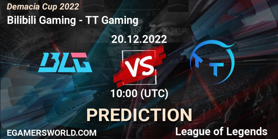 Bilibili Gaming - TT Gaming: прогноз. 20.12.2022 at 09:30, LoL, Demacia Cup 2022