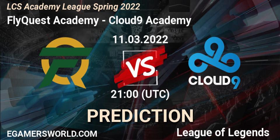 FlyQuest Academy - Cloud9 Academy: прогноз. 11.03.22, LoL, LCS Academy League Spring 2022
