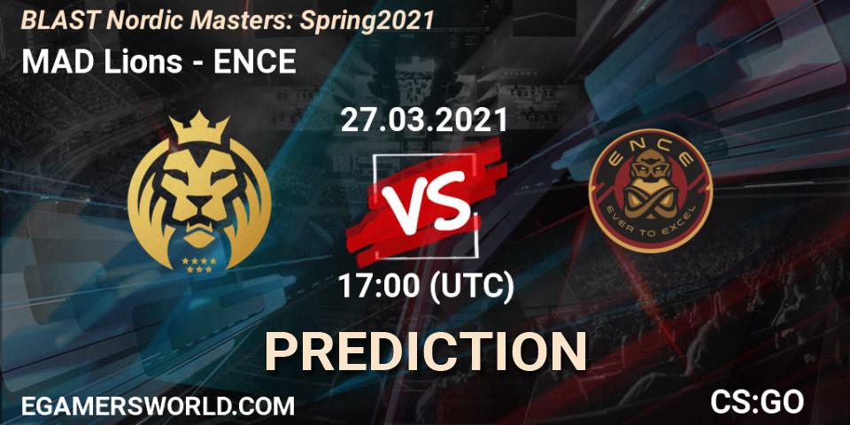 MAD Lions - ENCE: прогноз. 27.03.2021 at 17:05, Counter-Strike (CS2), BLAST Nordic Masters: Spring 2021