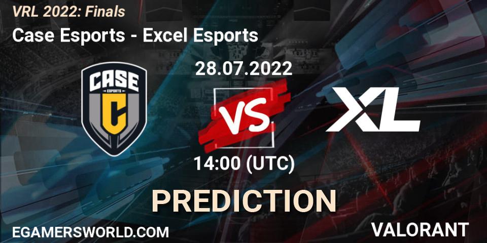 Case Esports - Excel Esports: прогноз. 28.07.2022 at 14:00, VALORANT, VRL 2022: Finals