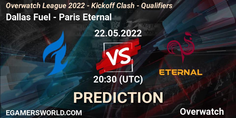 Dallas Fuel - Paris Eternal: прогноз. 22.05.2022 at 20:30, Overwatch, Overwatch League 2022 - Kickoff Clash - Qualifiers