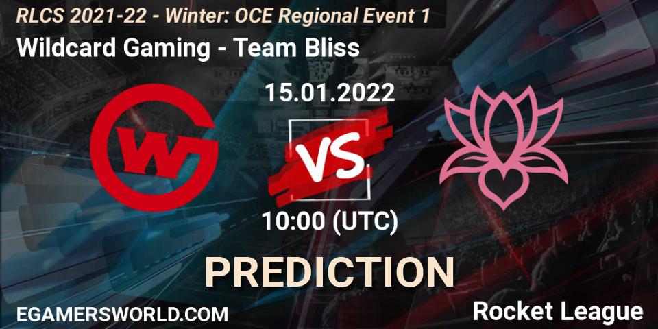 Wildcard Gaming - Team Bliss: прогноз. 15.01.22, Rocket League, RLCS 2021-22 - Winter: OCE Regional Event 1