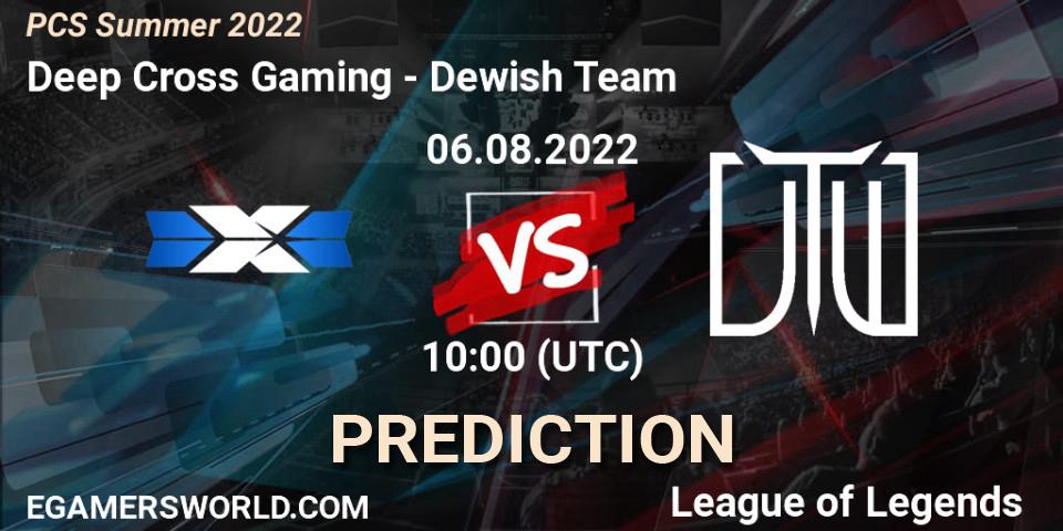 Deep Cross Gaming - Dewish Team: прогноз. 05.08.2022 at 10:00, LoL, PCS Summer 2022