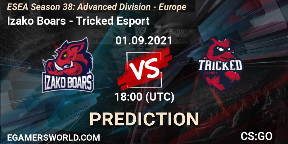 Izako Boars - Tricked Esport: прогноз. 01.09.2021 at 18:00, Counter-Strike (CS2), ESEA Season 38: Advanced Division - Europe