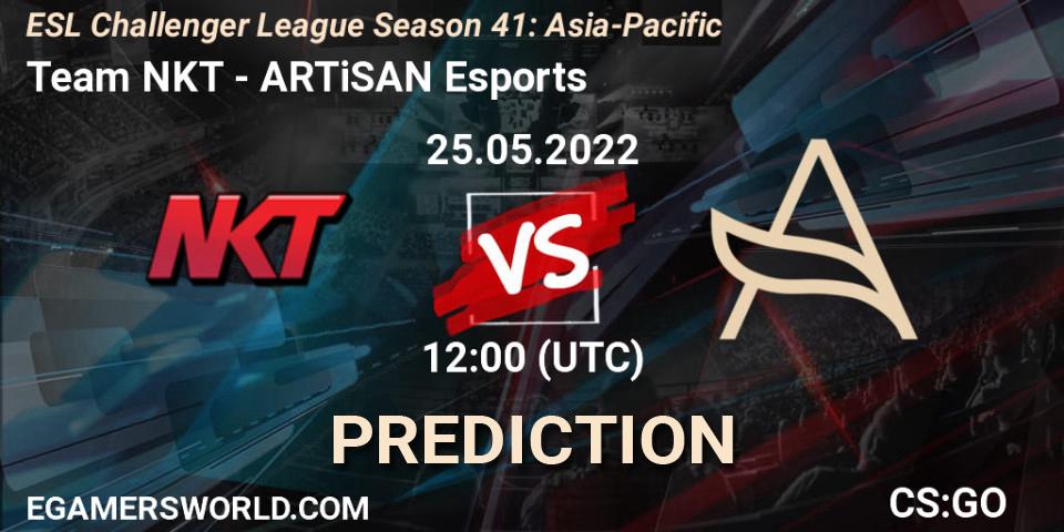 Team NKT - ARTiSAN Esports: прогноз. 25.05.2022 at 12:00, Counter-Strike (CS2), ESL Challenger League Season 41: Asia-Pacific