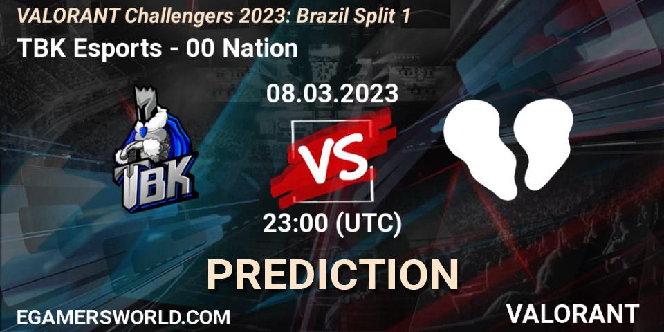 TBK Esports - 00 Nation: прогноз. 08.03.23, VALORANT, VALORANT Challengers 2023: Brazil Split 1