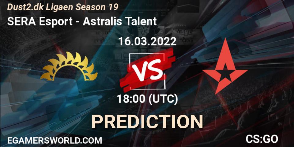 SERA Esport - Astralis Talent: прогноз. 16.03.2022 at 18:00, Counter-Strike (CS2), Dust2.dk Ligaen Season 19