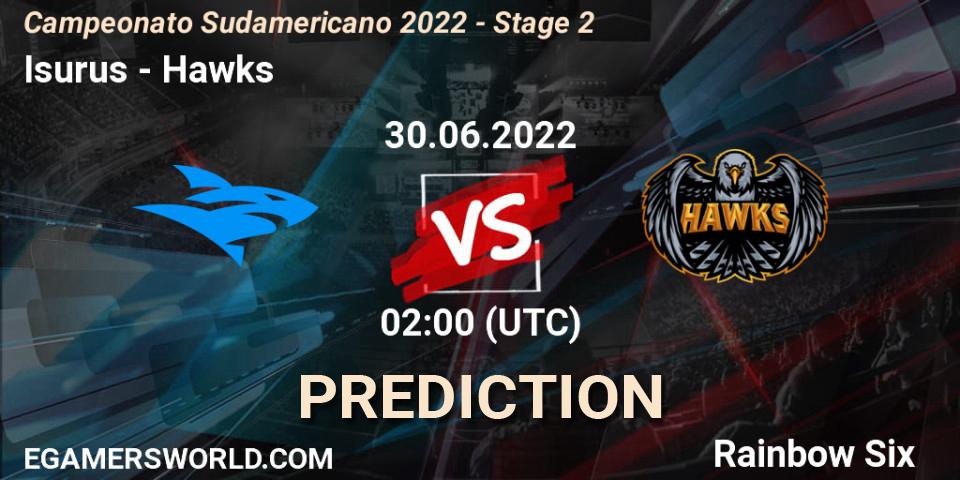 Isurus - Hawks: прогноз. 30.06.2022 at 02:00, Rainbow Six, Campeonato Sudamericano 2022 - Stage 2