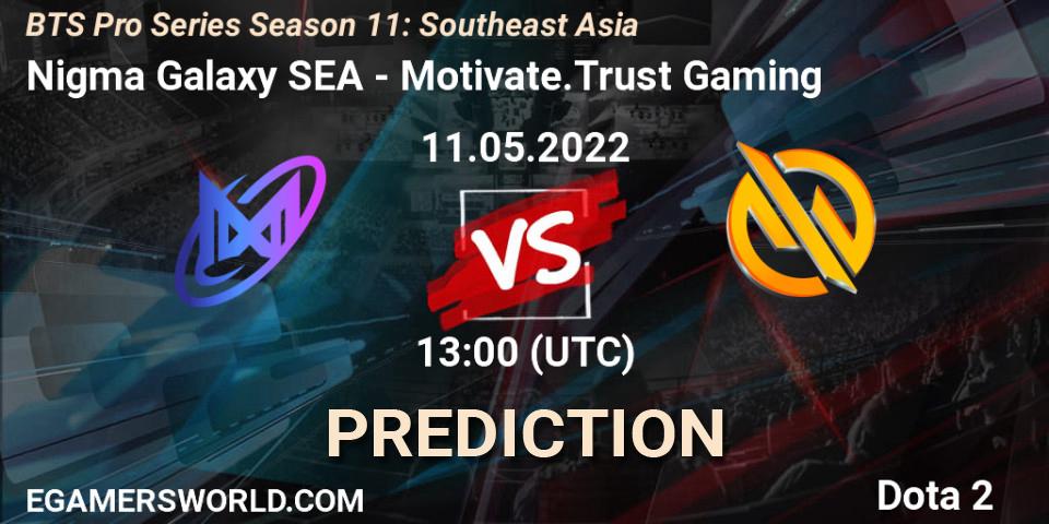 Nigma Galaxy SEA - Motivate.Trust Gaming: прогноз. 11.05.2022 at 13:10, Dota 2, BTS Pro Series Season 11: Southeast Asia