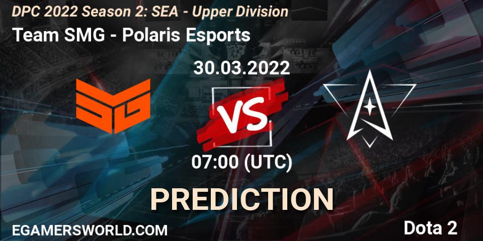 Team SMG - Polaris Esports: прогноз. 30.03.2022 at 07:25, Dota 2, DPC 2021/2022 Tour 2 (Season 2): SEA Division I (Upper)