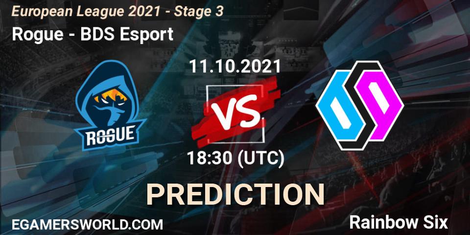 Rogue - BDS Esport: прогноз. 11.10.2021 at 18:30, Rainbow Six, European League 2021 - Stage 3