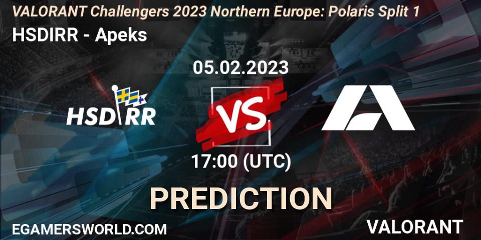 HSDIRR - Apeks: прогноз. 05.02.23, VALORANT, VALORANT Challengers 2023 Northern Europe: Polaris Split 1